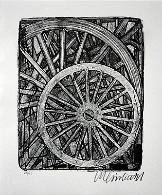 1999 - Gurtenraeder 2 - Lithographie auf Stein - 30,5x37,5cm